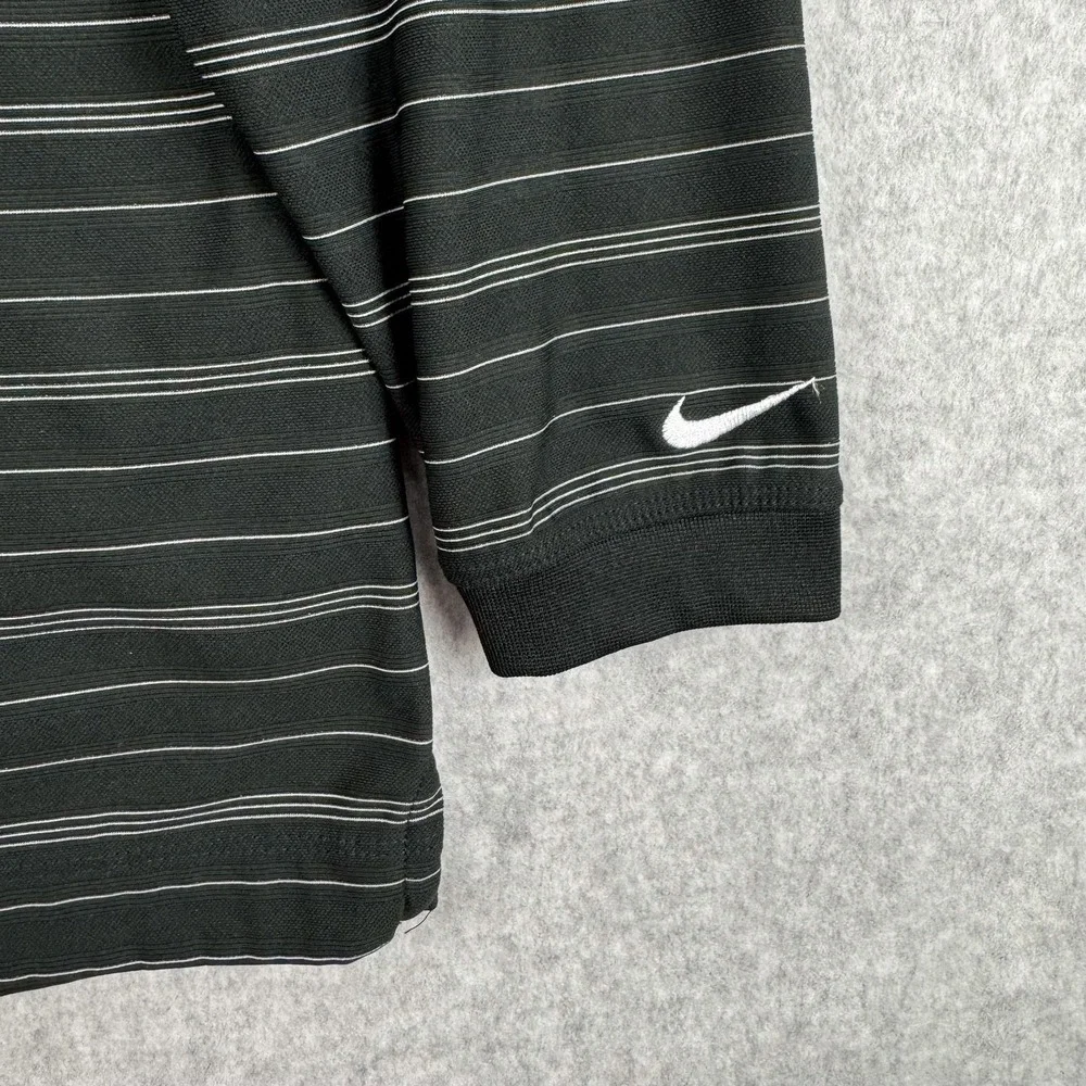 Wake Forest Demon Deacons Polo Shirt Mens Medium Black NCAA Golf‎ Nike Fit Dry